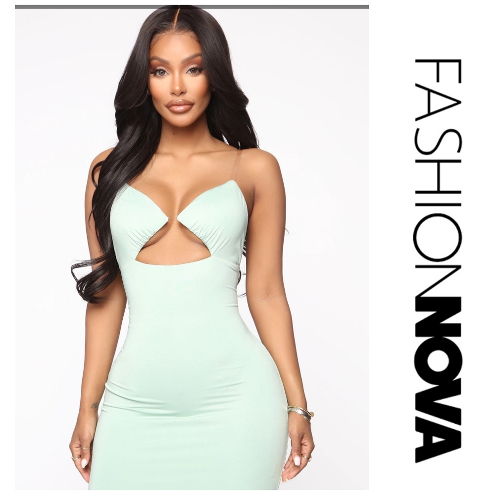 To Be Clear Mini Dress - Sage